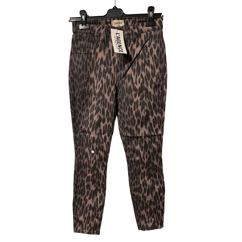 NWT L'AGENCE Margot Jean Dark Olive Multi 28